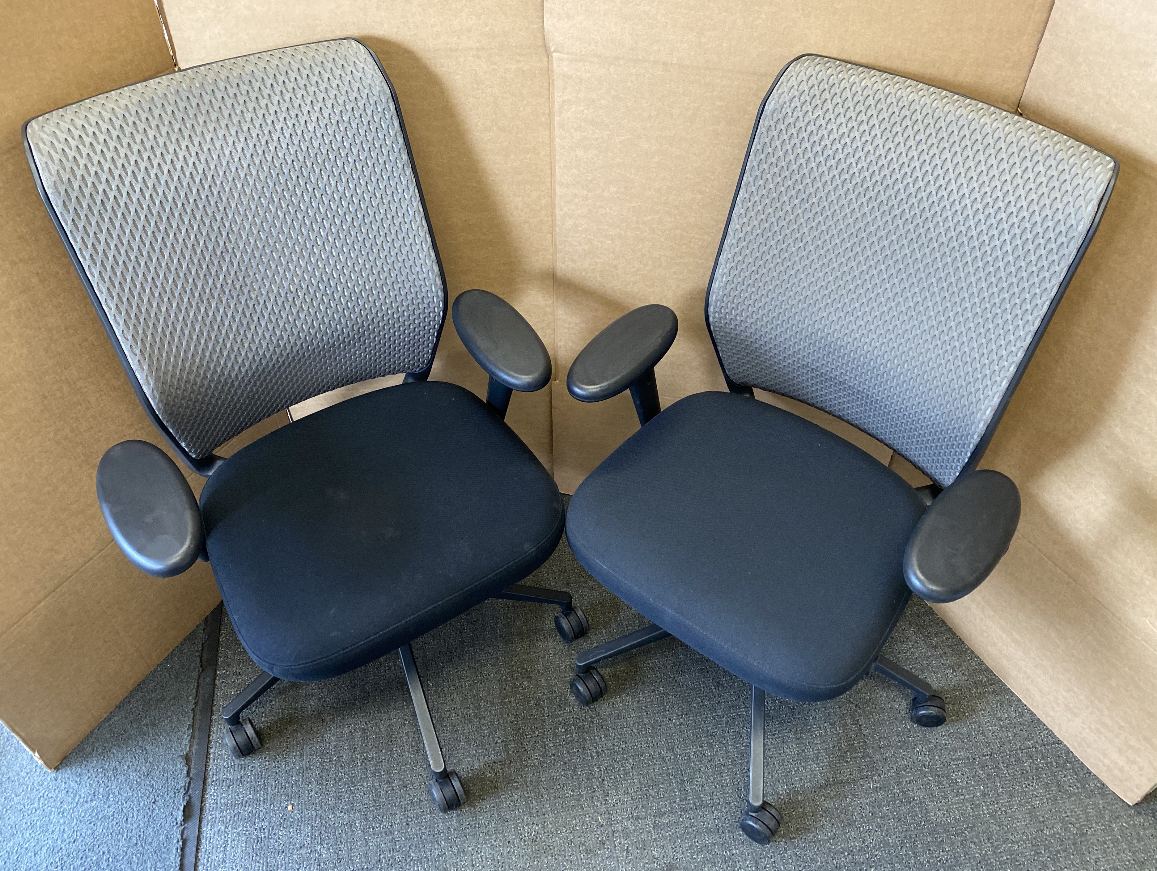Vitra Id Concept Grey Mesh Back Ergonomic Office Chair 3d Armrests