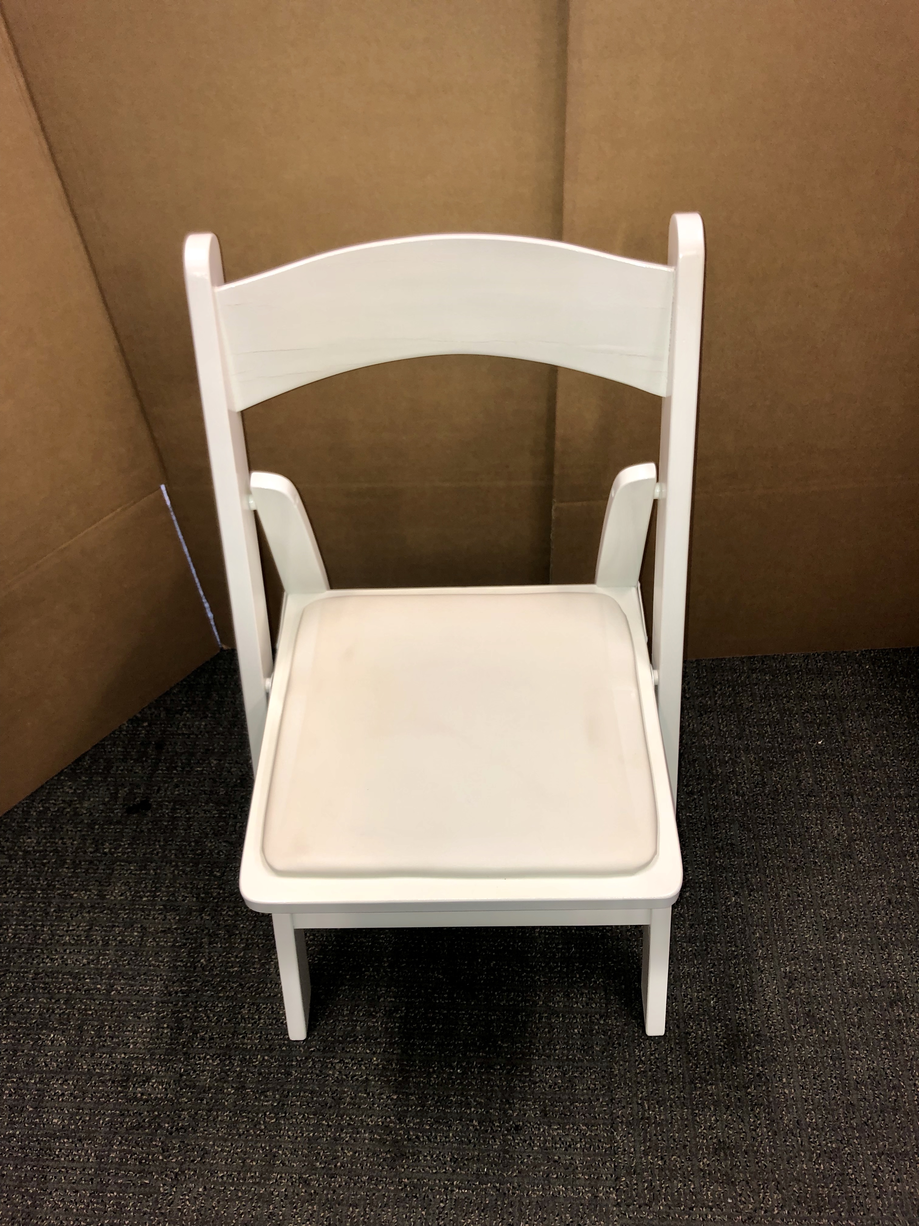 White Wooden Padded Folding Chairs – Predominantly Office