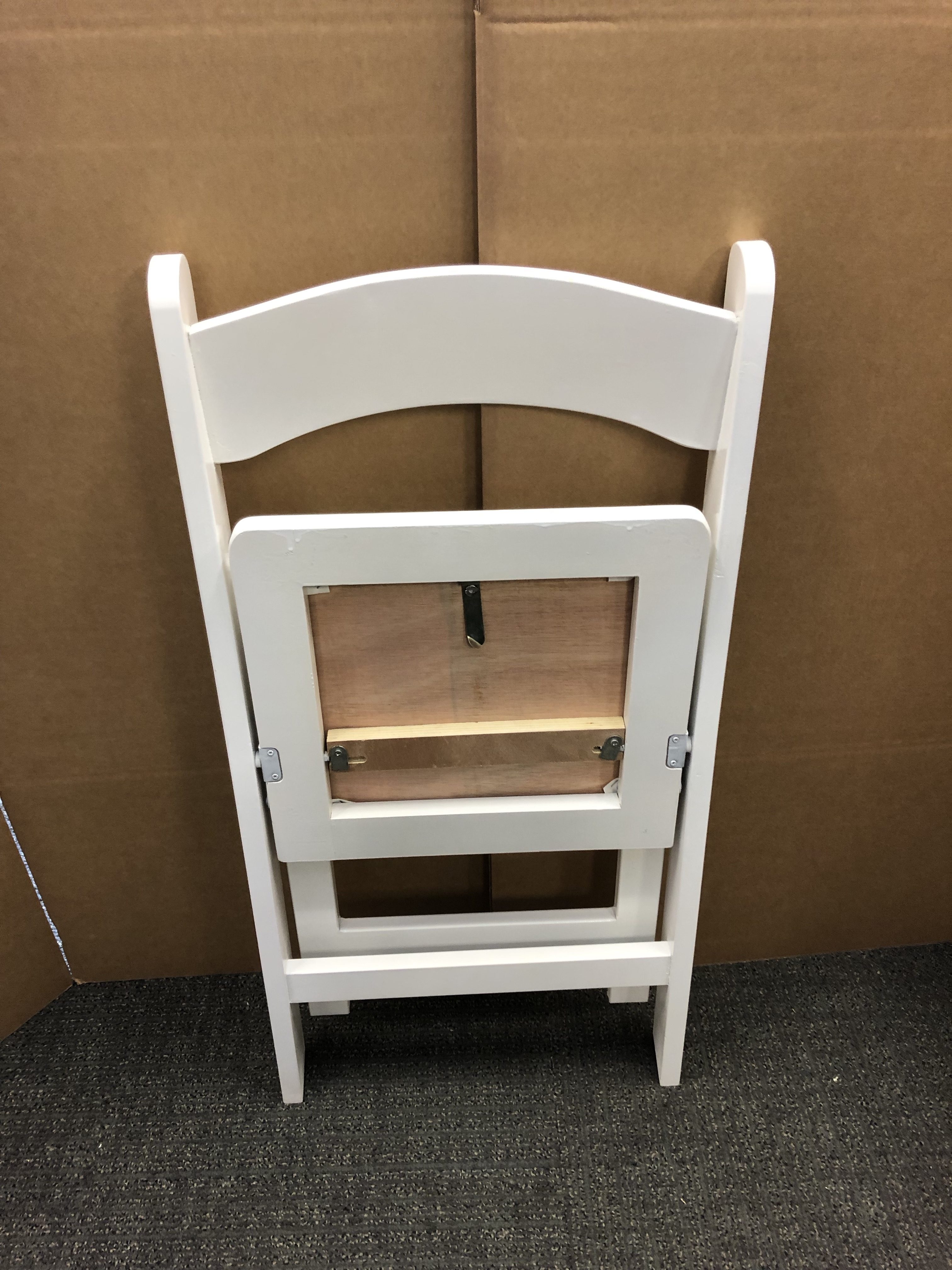White Wooden Padded Folding Chairs – Predominantly Office